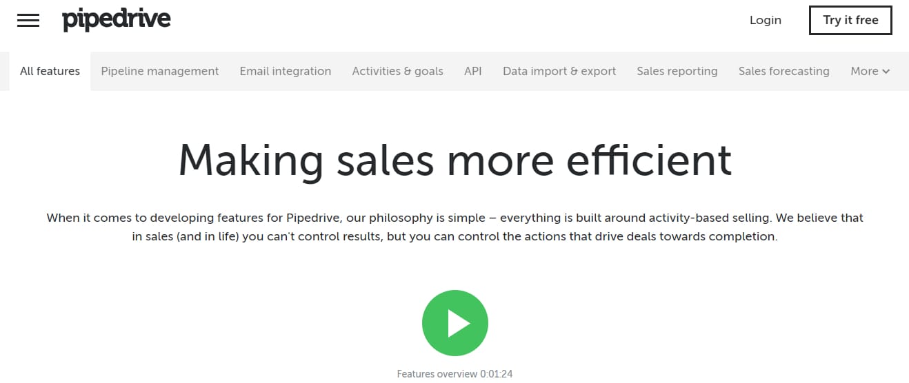 Pipedrive CRM Software