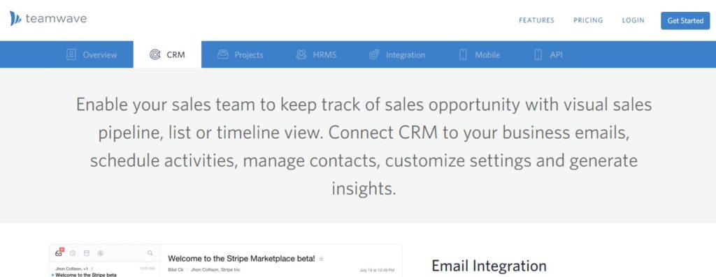 Teamwave CRM, RH, Gestão de Projetos