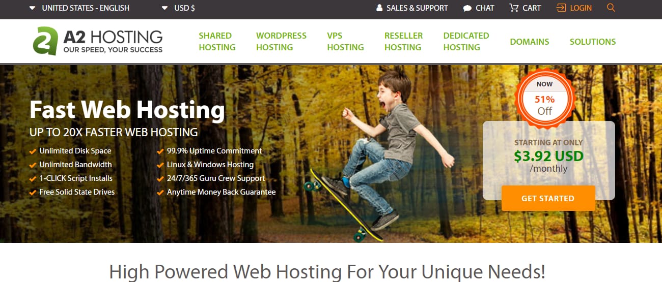 A2 Hosting Webhosting