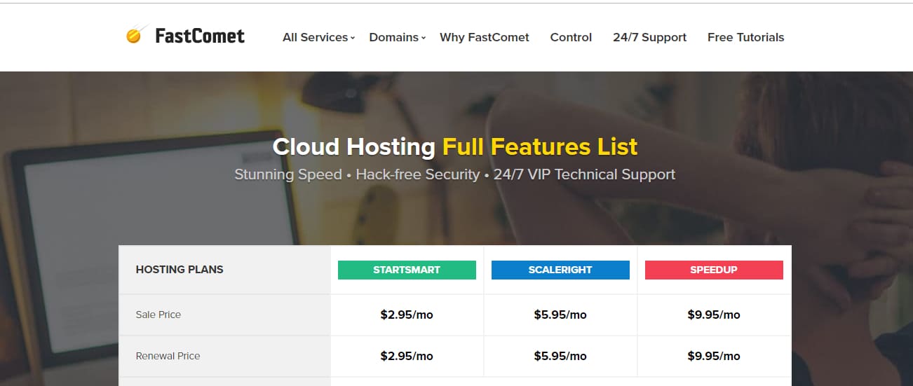 Alojamiento en la nube de FastComet