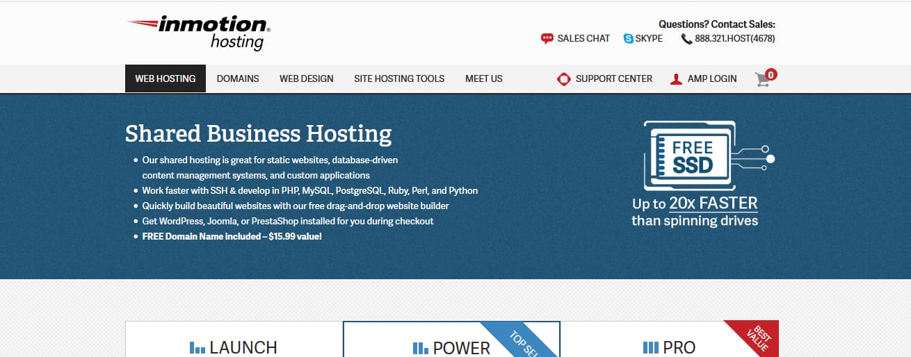 InMotion Hosting-Website