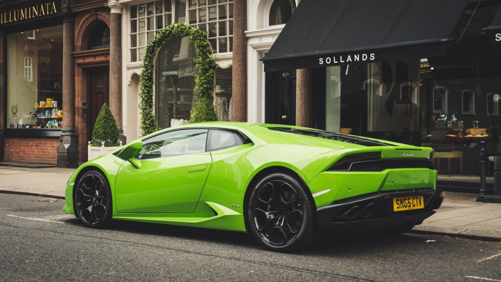Green Lamborghini